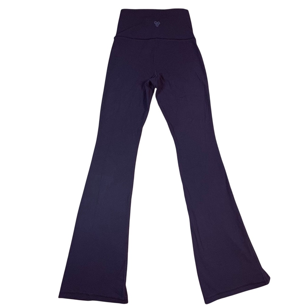 Aritzia TnAction Atmosphere Flare Hi-Rise Leggings Split Hem Black XS